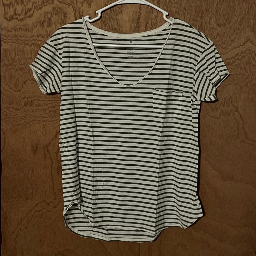 Striped V-Neck Women's Top